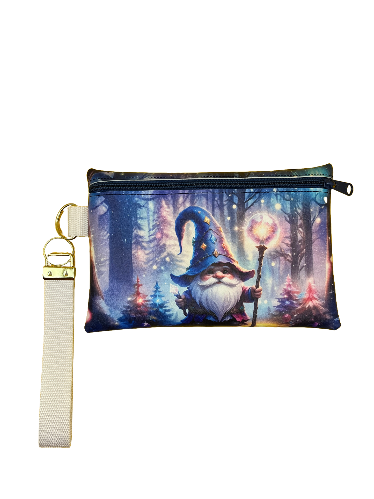 6X9 Vinyl Zipper Gnome Bag Wristlet