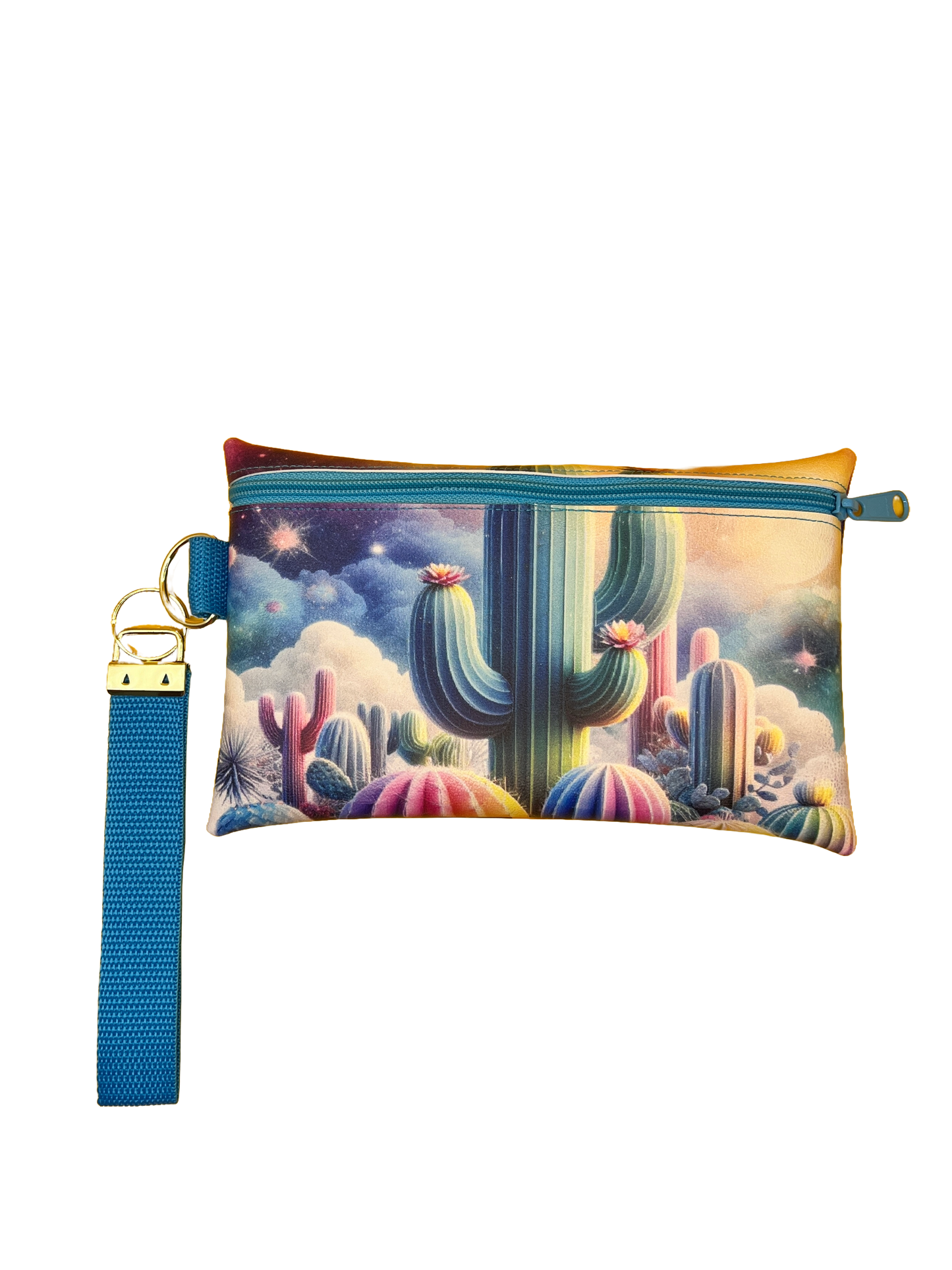 6X9 Vinyl Zipper Cactus Bag Wristlet