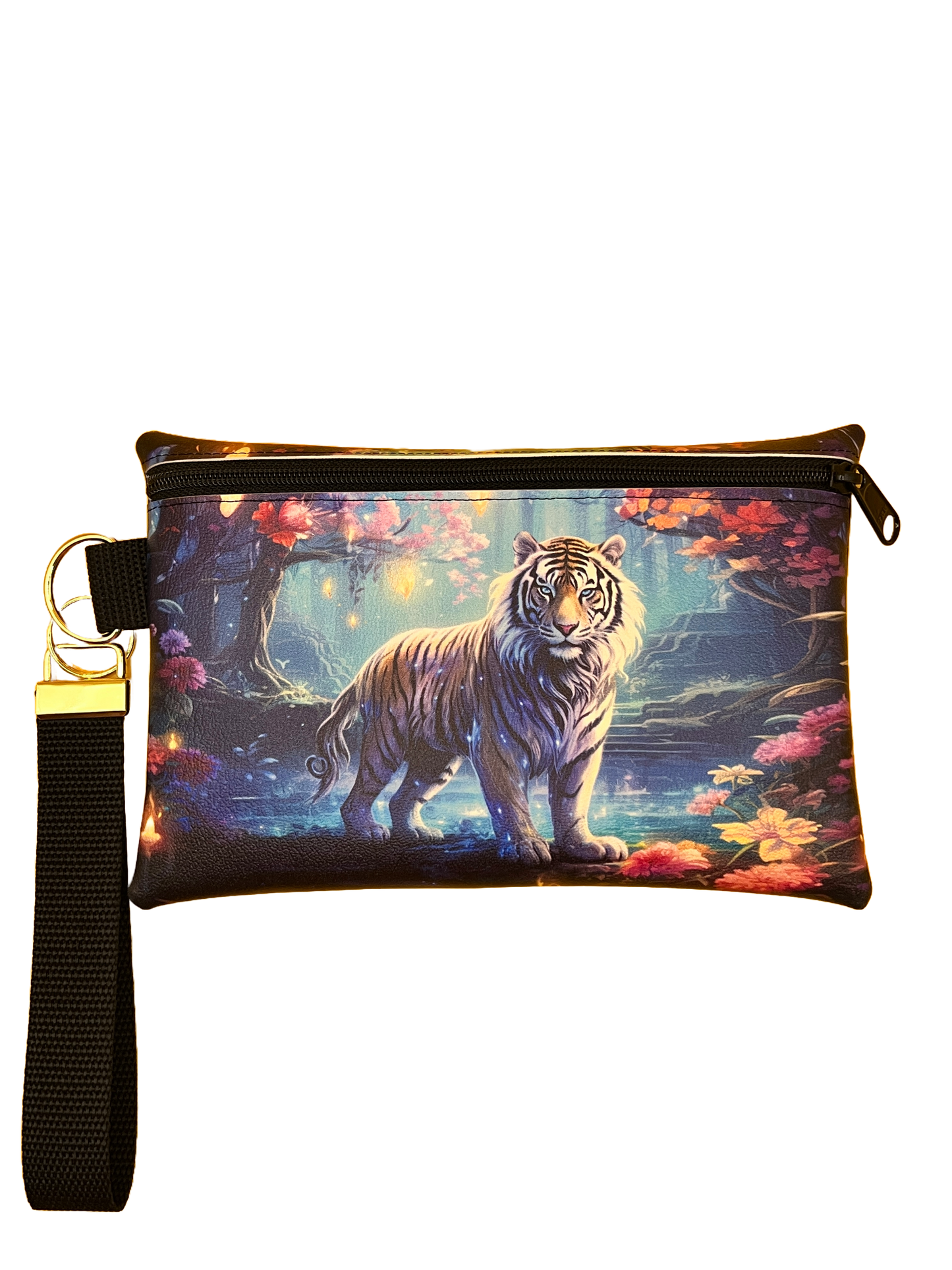 4X6 Vinyl Zipper Wild Animal Wristlet Bag
