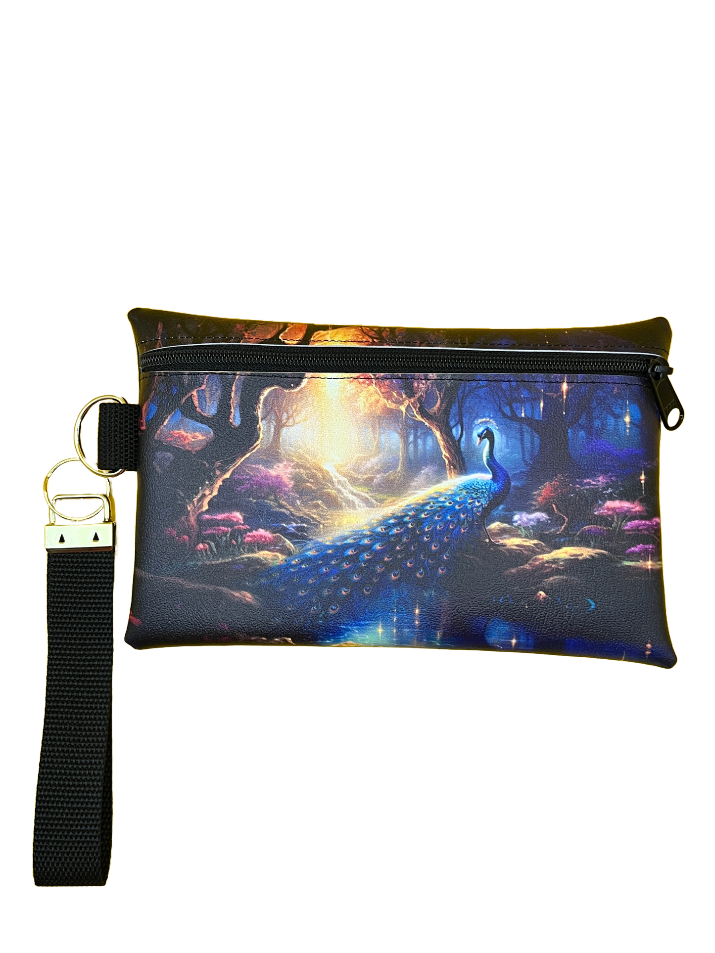 4X6 Vinyl Zipper Wild Animal Wristlet Bag