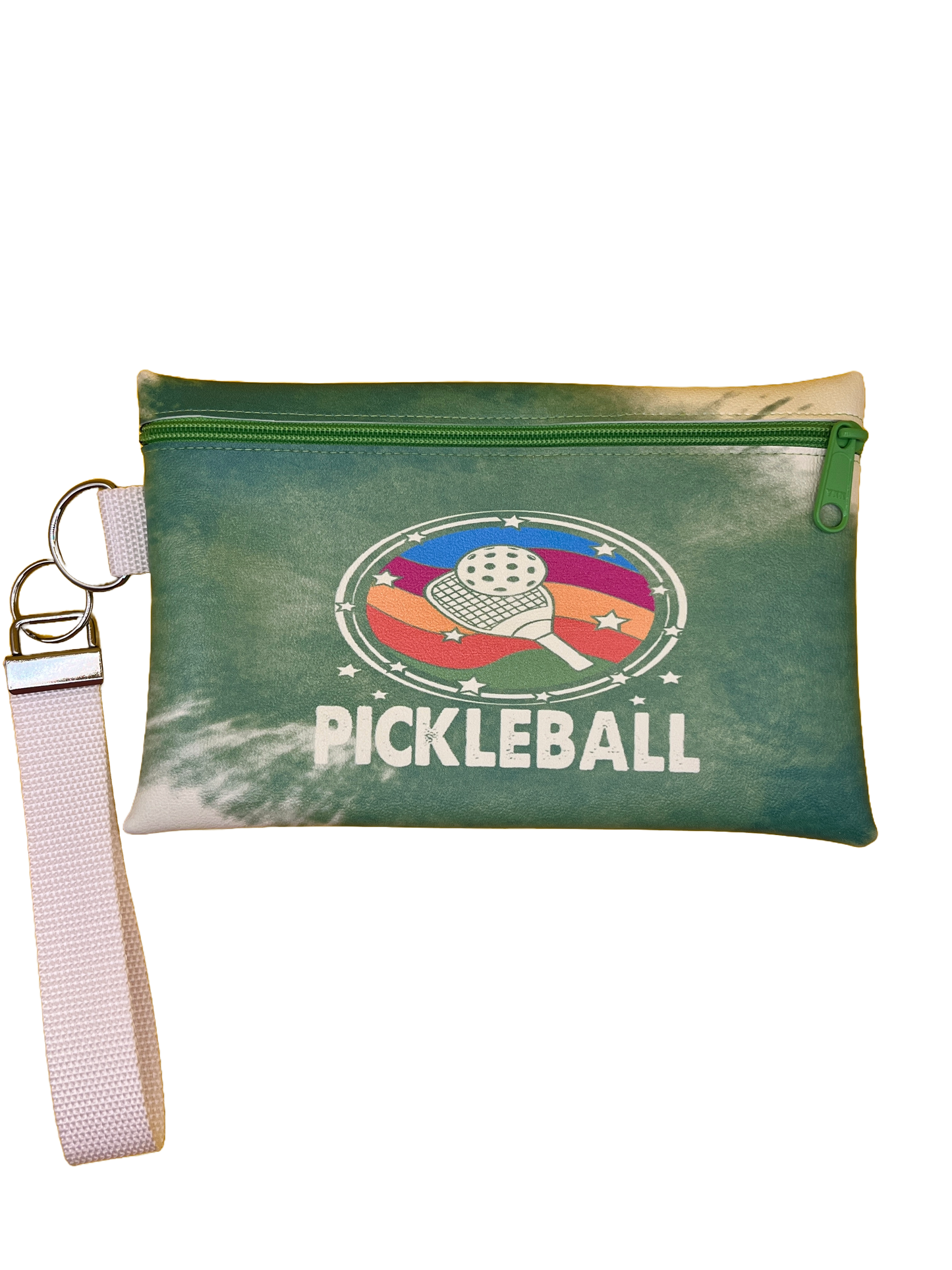 6X9 Vinyl Zipper Pickleball Wristlet Bag