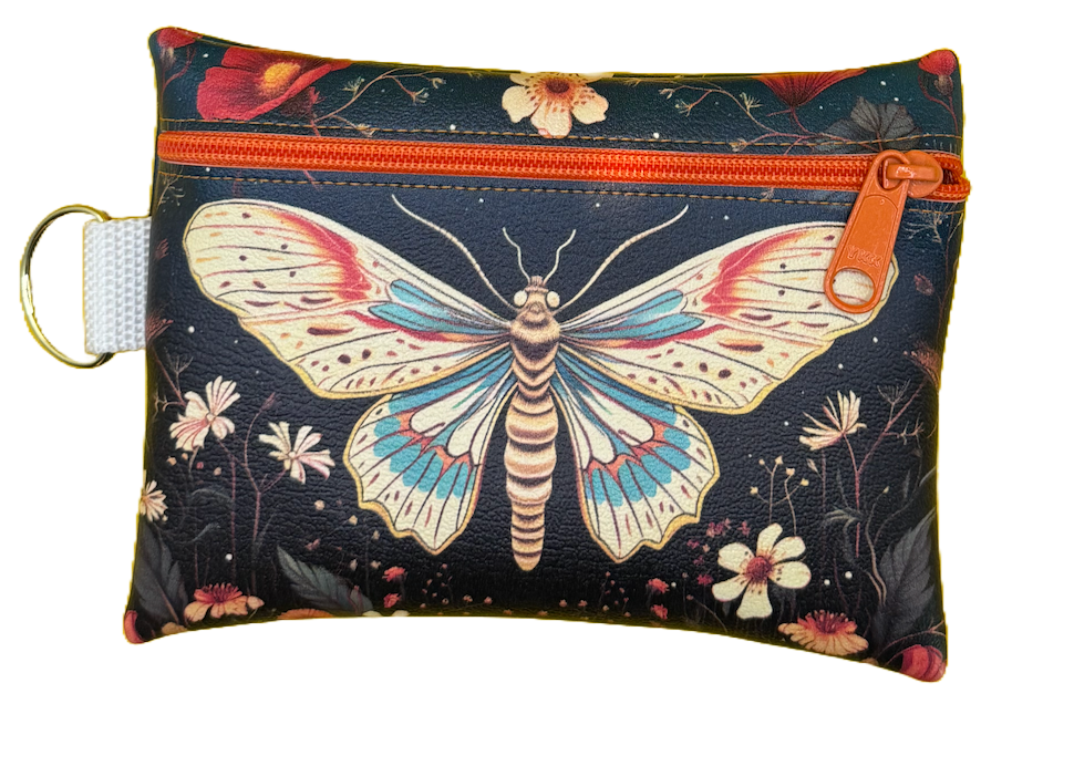 4X6 Vinyl Zipper Butterfly Bag