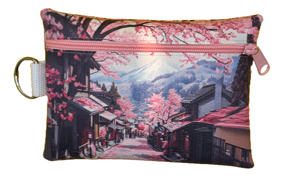 4X6 Vinyl Zipper Cherry Blossom Bag