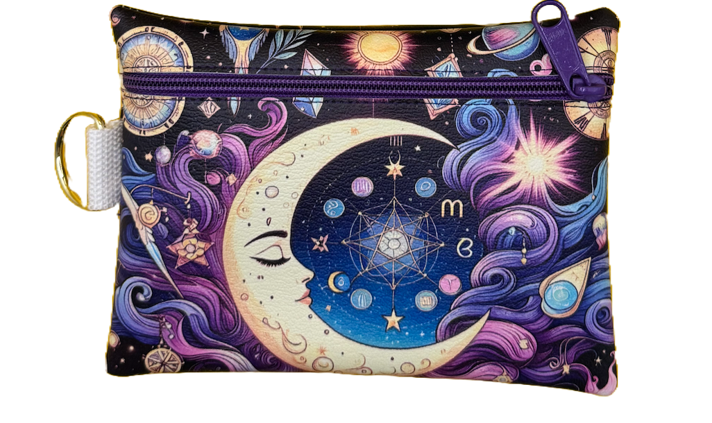 4X6 Vinyl Zipper Moon Bag