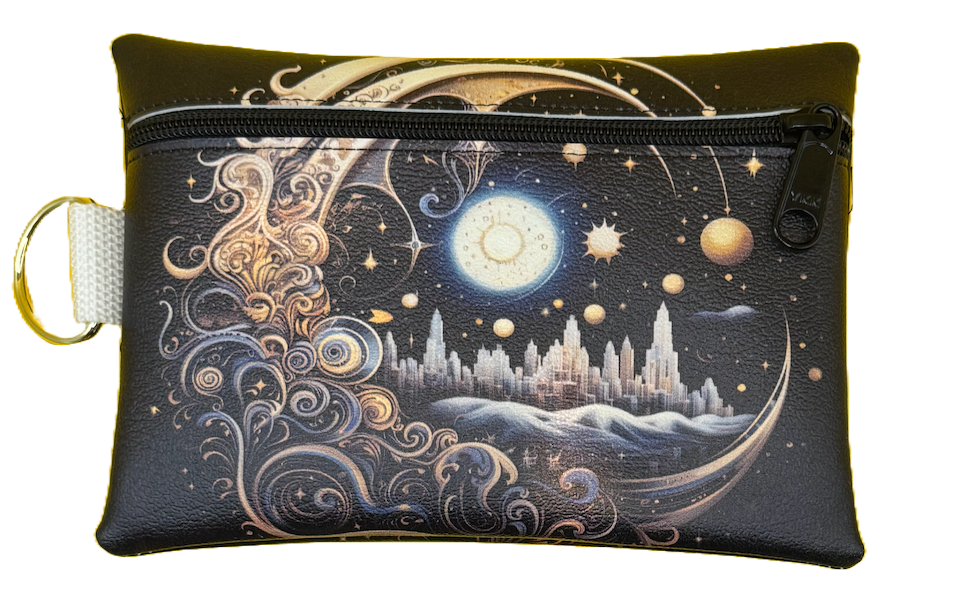 4X6 Vinyl Zipper Moon Bag