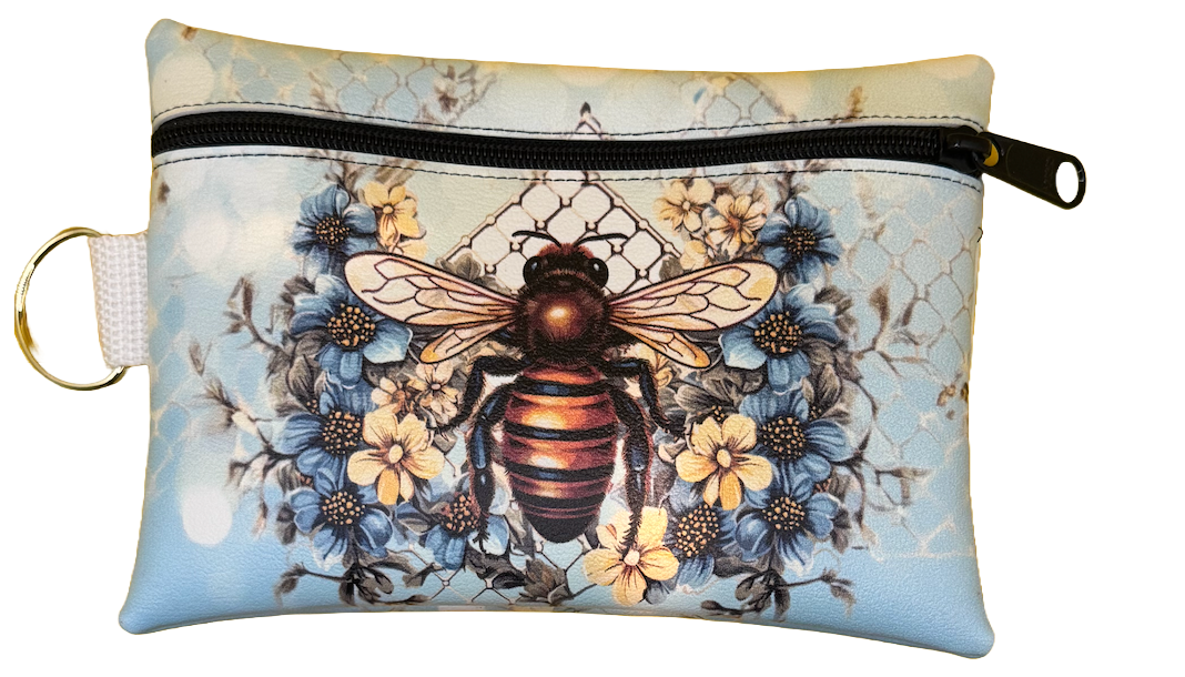 4X6 Vinyl Zipper Bumble Bee Bag