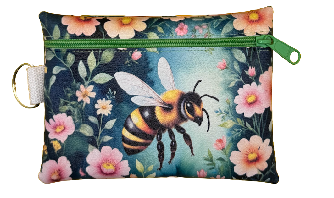 4X6 Vinyl Zipper Bumble Bee Bag