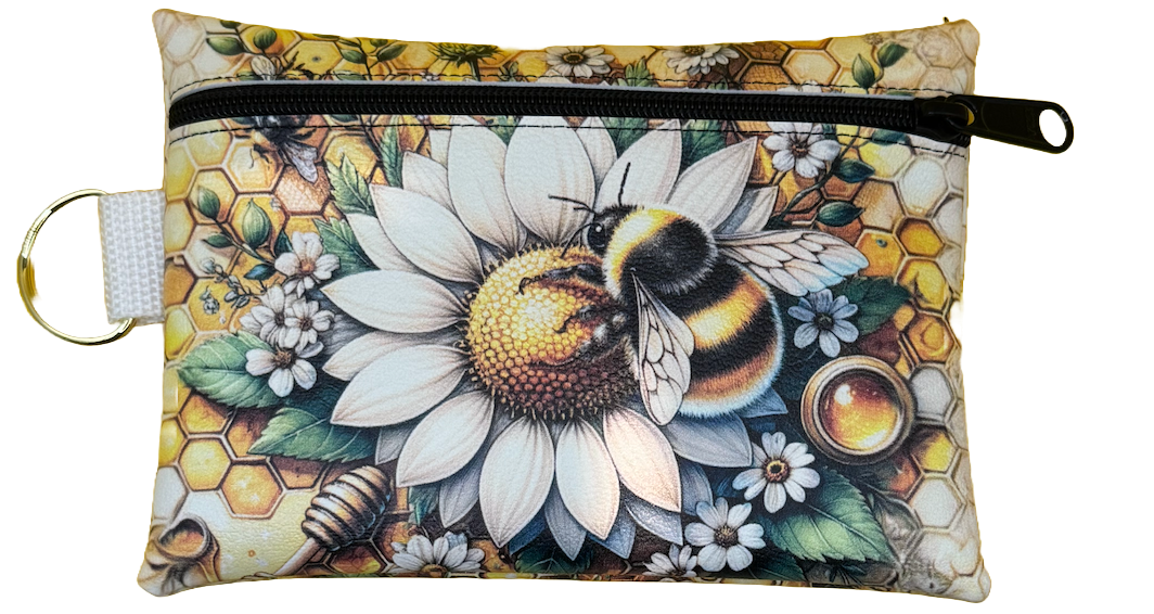 4X6 Vinyl Zipper Bumble Bee Bag