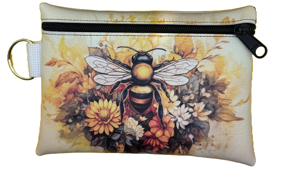4X6 Vinyl Zipper Bumble Bee Bag