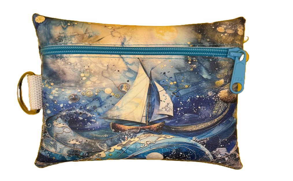 4X6 Vinyl Zipper "At Sea" Bag