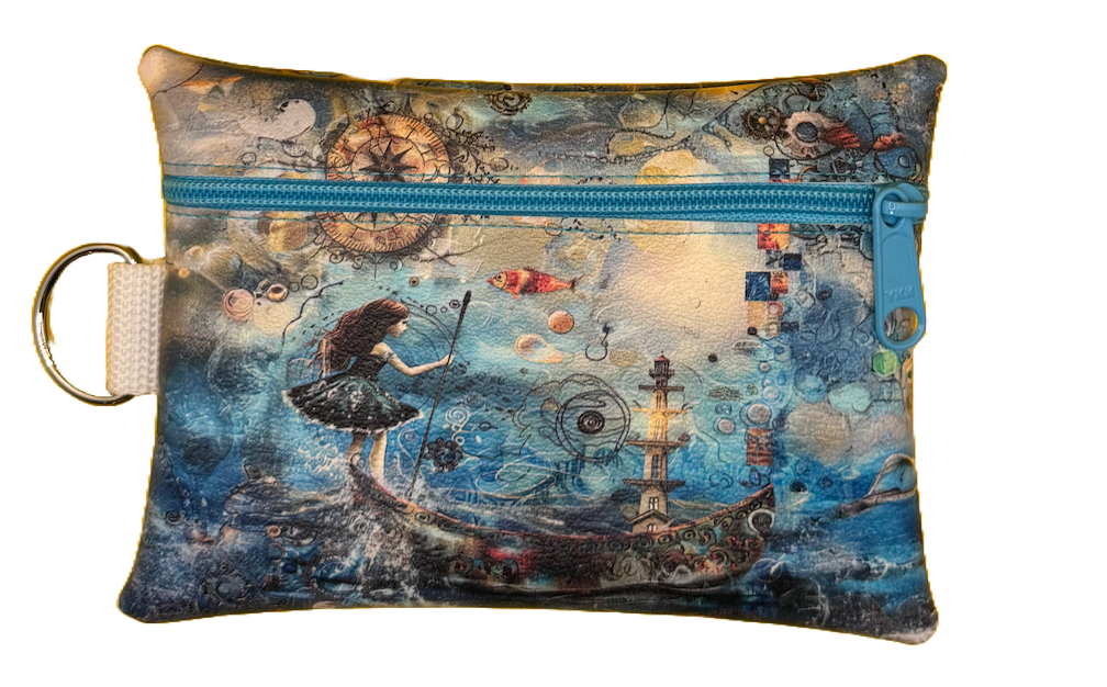 4X6 Vinyl Zipper "At Sea" Bag
