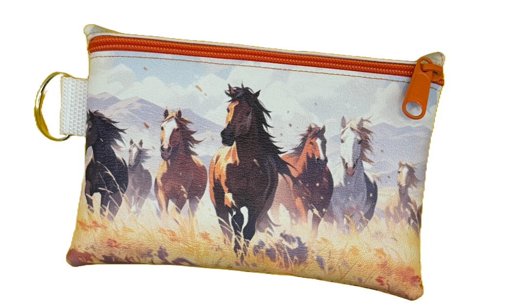 4X6 Vinyl Zipper Wild Horse Bag