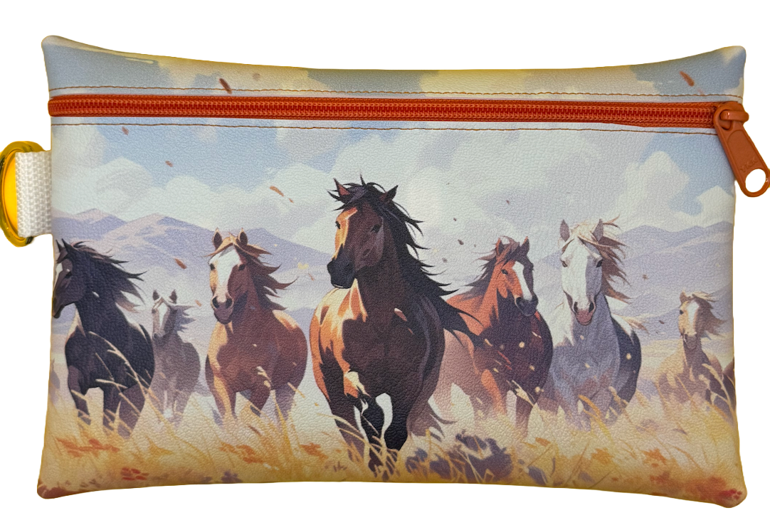 4X6 Vinyl Zipper Wild Horse Bag