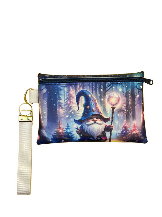 6X9 Vinyl Zipper Gnome Bag Wristlet