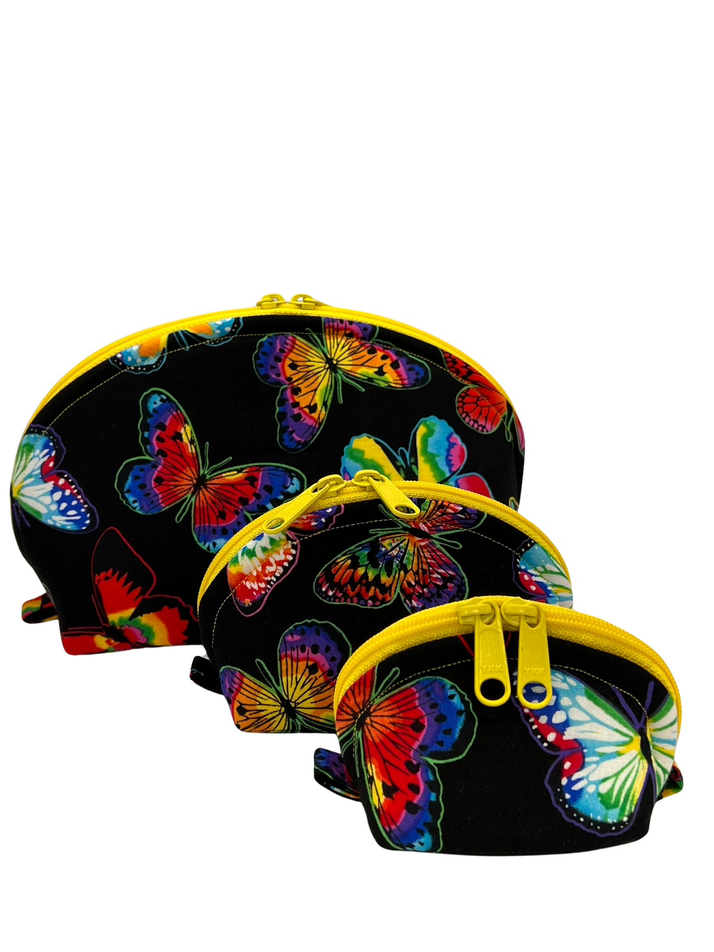 Vibrant Butterfly Zippered Pouches