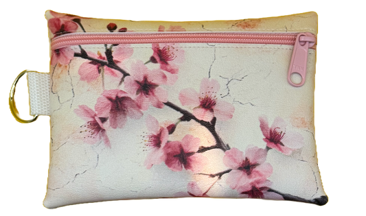 4X6 Vinyl Zipper Cherry Blossom Bag