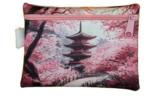 4X6 Vinyl Zipper Cherry Blossom Bag