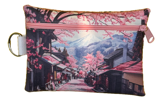 4X6 Vinyl Zipper Cherry Blossom Bag