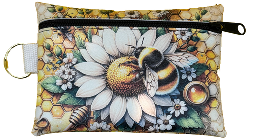 4X6 Vinyl Zipper Bumble Bee Bag