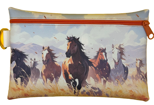4X6 Vinyl Zipper Wild Horse Bag