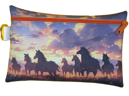 4X6 Vinyl Zipper Wild Horse Bag